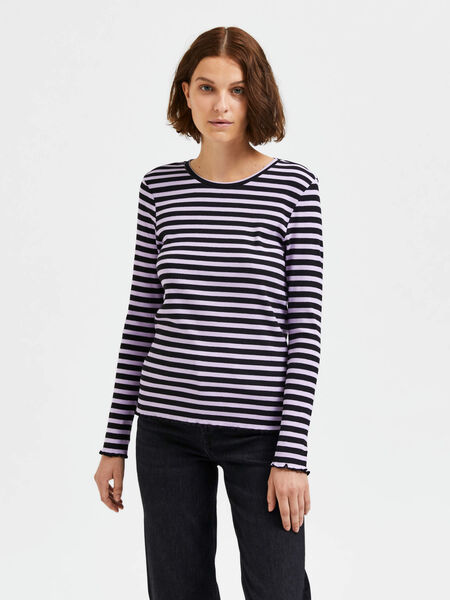 Selected STRIPED - LONG-SLEEVED T-SHIRT, Lilac Breeze, highres - 16078946_LilacBreeze_977635_003.jpg