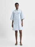 Selected COTON BIO A-LIGNE ROBE EN JEAN, Light Blue Denim, highres - 16079190_LightBlueDenim_005.jpg