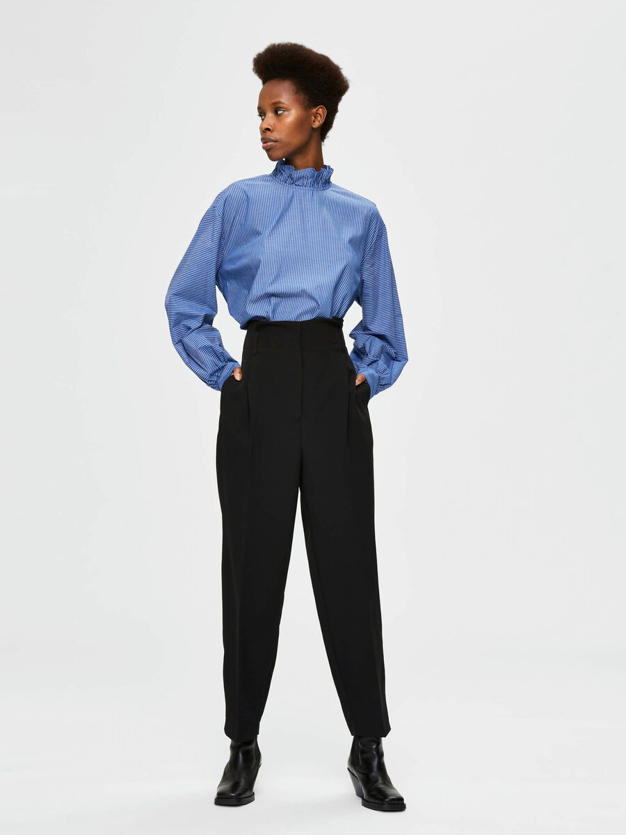 Selected TAPERED FIT - TROUSERS, Black, highres - 16076200_Black_005.jpg