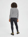 Selected CURVE ORGANIC COTTON STRIPED T-SHIRT, Black, highres - 16079963_Black_895627_004.jpg