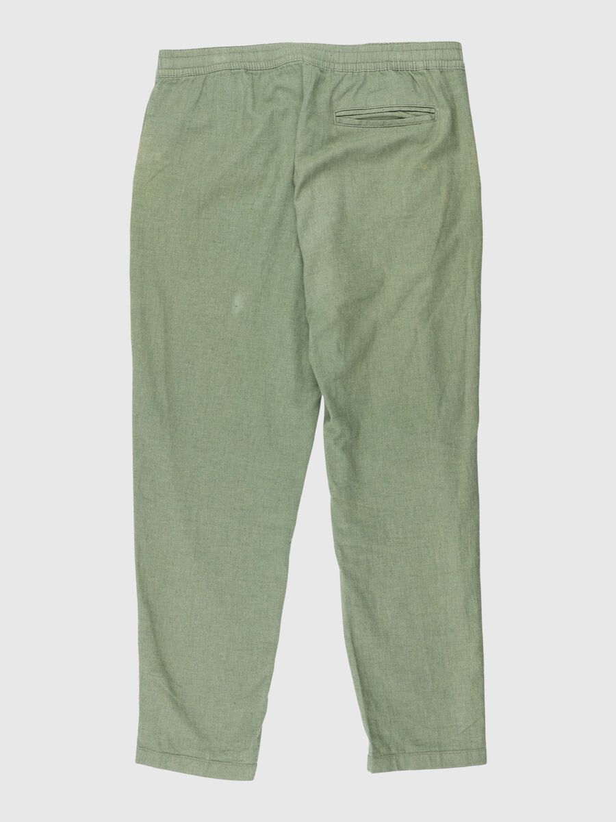 Selected LINEN BLEND TROUSERS, Olivine, highres - 80000306_Olivine_915024_002.jpg