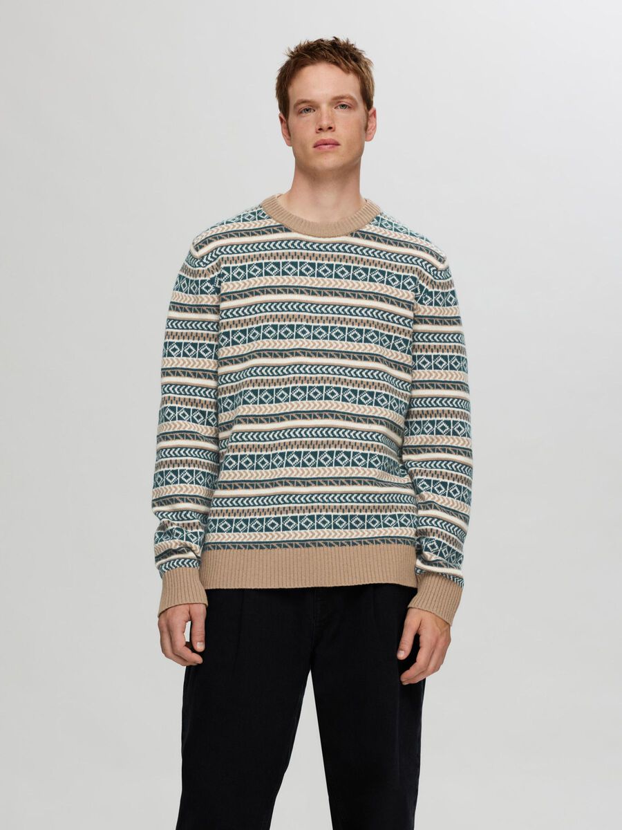 Selected WOOL BLEND JUMPER, Sepia Tint, highres - 16094646_SepiaTint_1121532_003.jpg