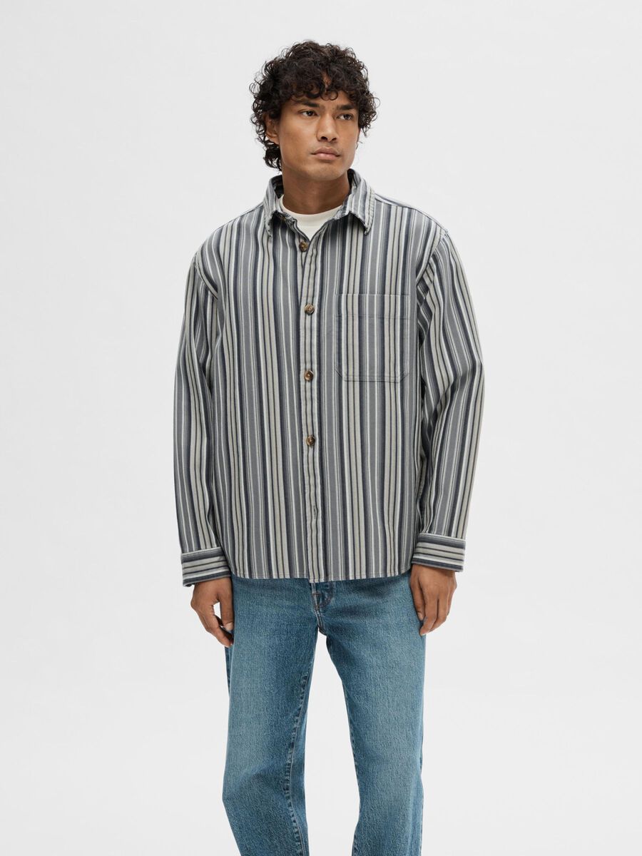 Selected STRIPED COTTON OVERSHIRT, Stormy Weather, highres - 16092750_StormyWeather_003.jpg