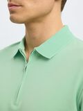 Selected ZIPPER POLO SHIRT, Hemlock, highres - 16079026_Hemlock_006.jpg