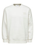 Selected RAS DU COU SWEAT-SHIRT, Egret, highres - 16083387_Egret_001.jpg