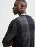Selected CHECKED KNITTED PULLOVER, Black, highres - 16081167_Black_881522_006.jpg