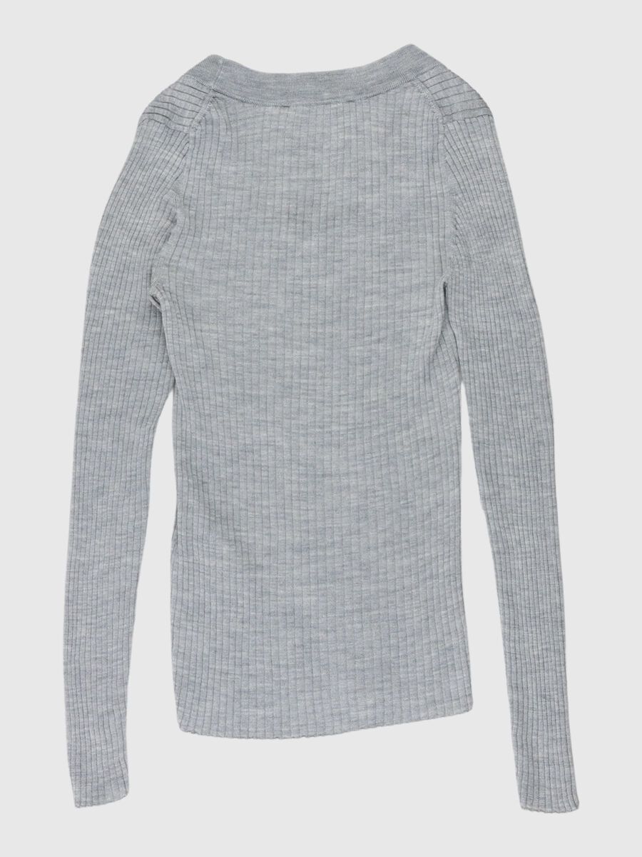 Selected TIGHT FITTING JUMPER, Light Grey Melange, highres - 80000282_LightGreyMelange_002.jpg