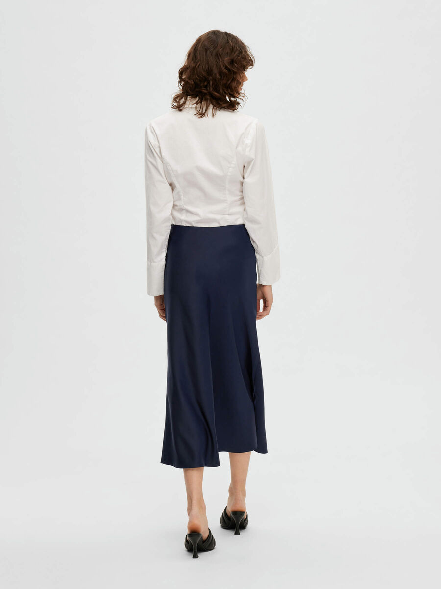 Selected SATIN MAXI SKIRT, Navy Blazer, highres - 16087941_NavyBlazer_004.jpg