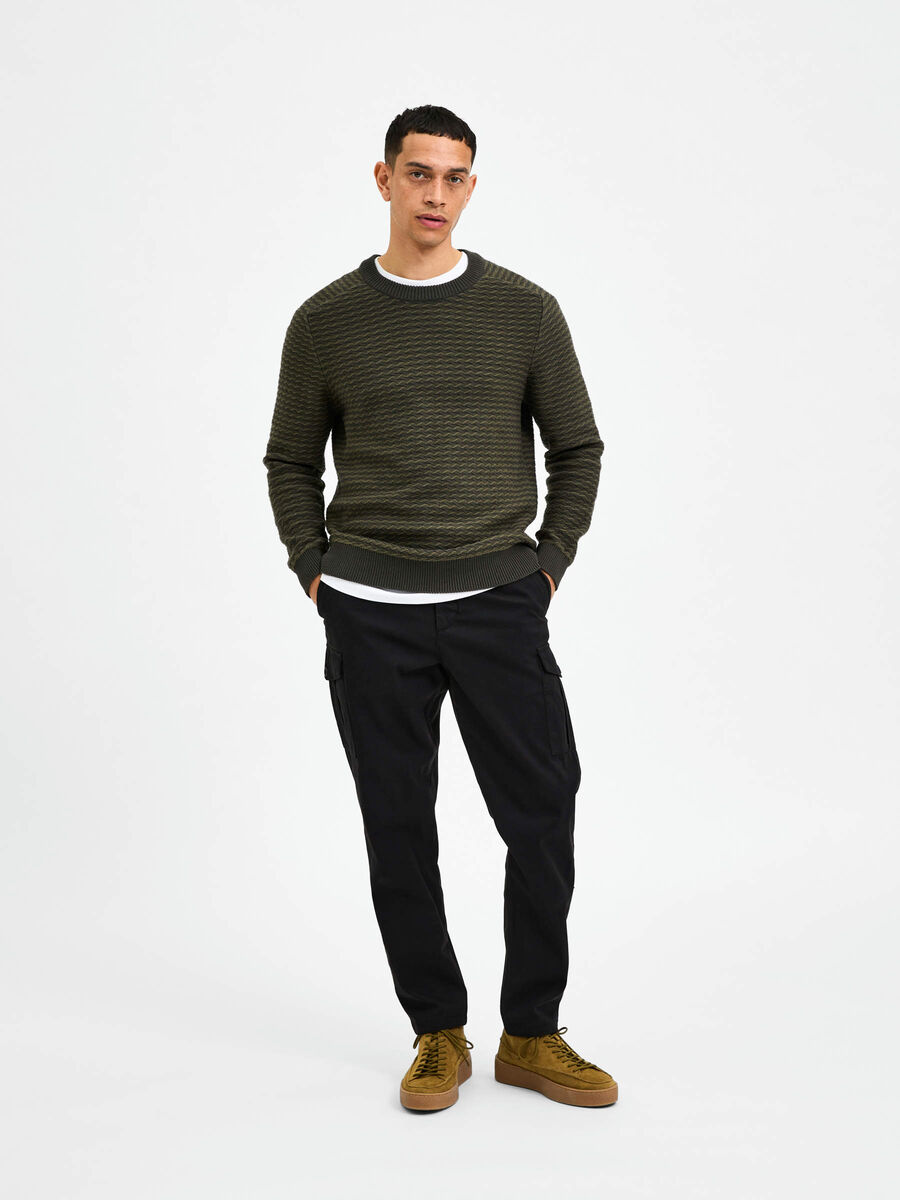 Selected CREWNECK KNITTED JUMPER, Grape Leaf, highres - 16084843_GrapeLeaf_945819_005.jpg