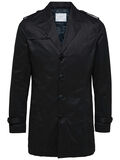 Selected IN REGULÄRER PASSFORM GESCHNITTENER TRENCHCOAT, Black, highres - 16056628_Black_001.jpg