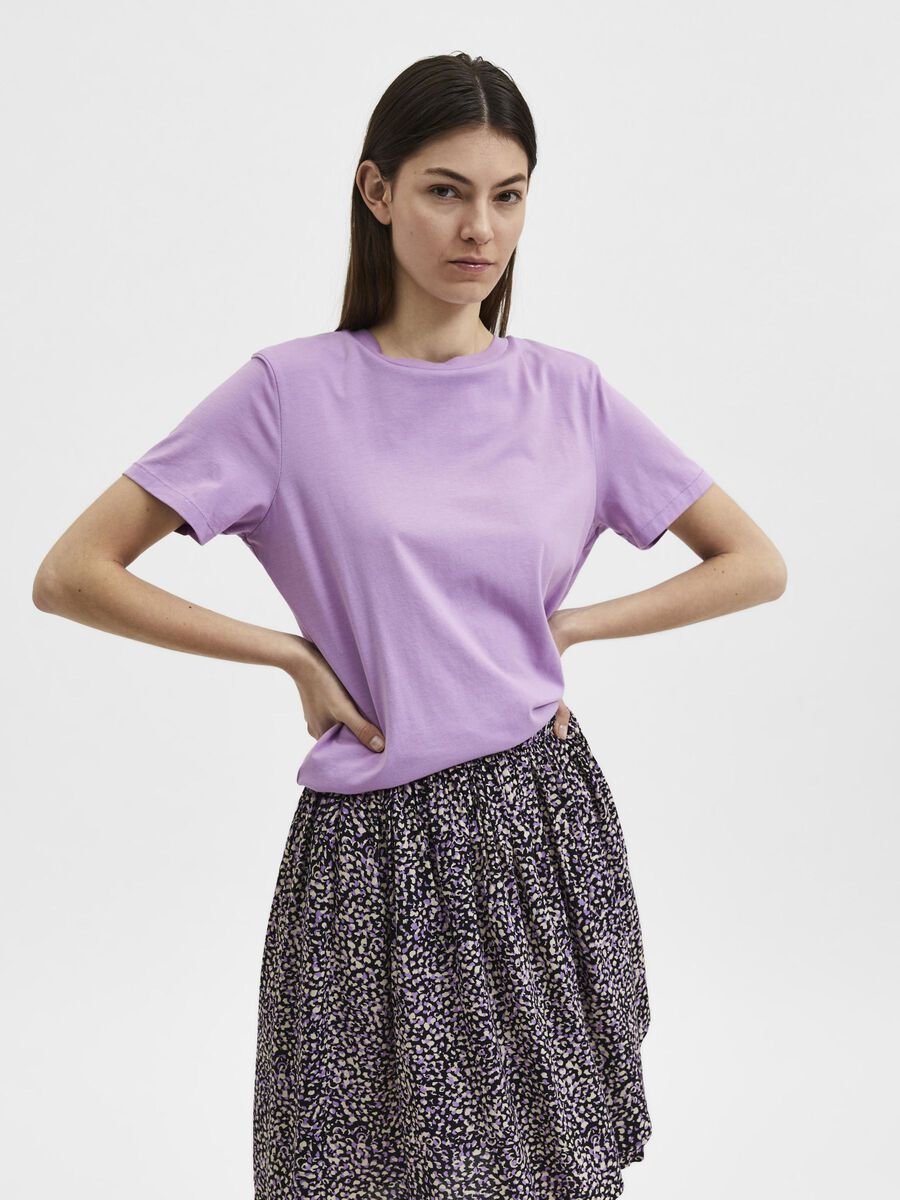 Selected PIMA COTTON T-SHIRT, African Violet, highres - 16048004_AfricanViolet_003.jpg