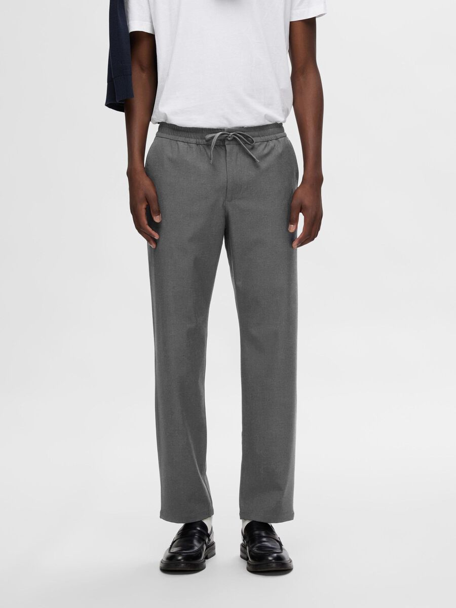 Selected 196 STRAIGHT FIT TROUSERS, Grey Melange, highres - 16094297_GreyMelange_003.jpg