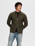 Selected KNITTED ZIP-UP CARDIGAN, Forest Night, highres - 16086692_ForestNight_003.jpg