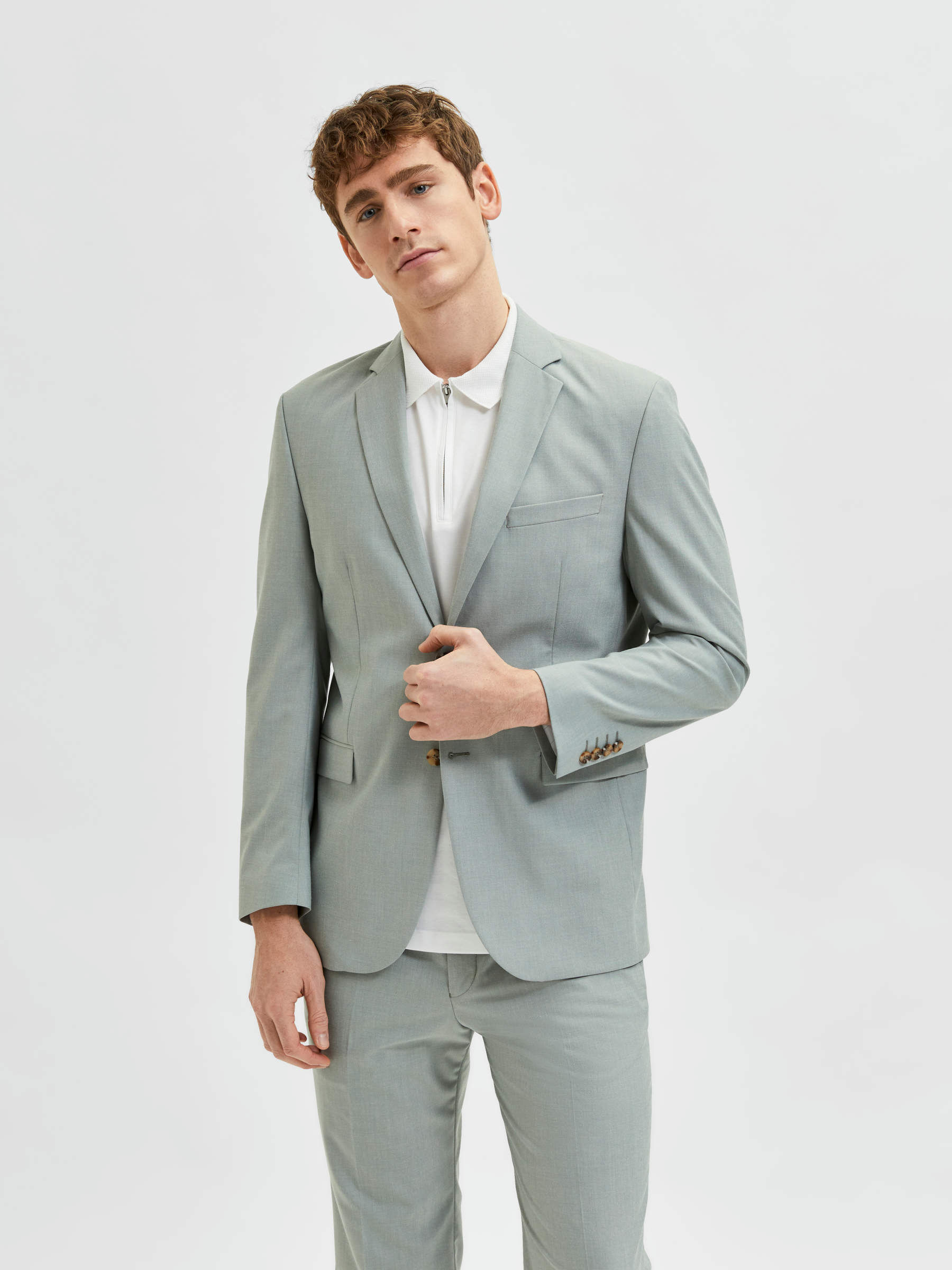 Selected homme green sales suit