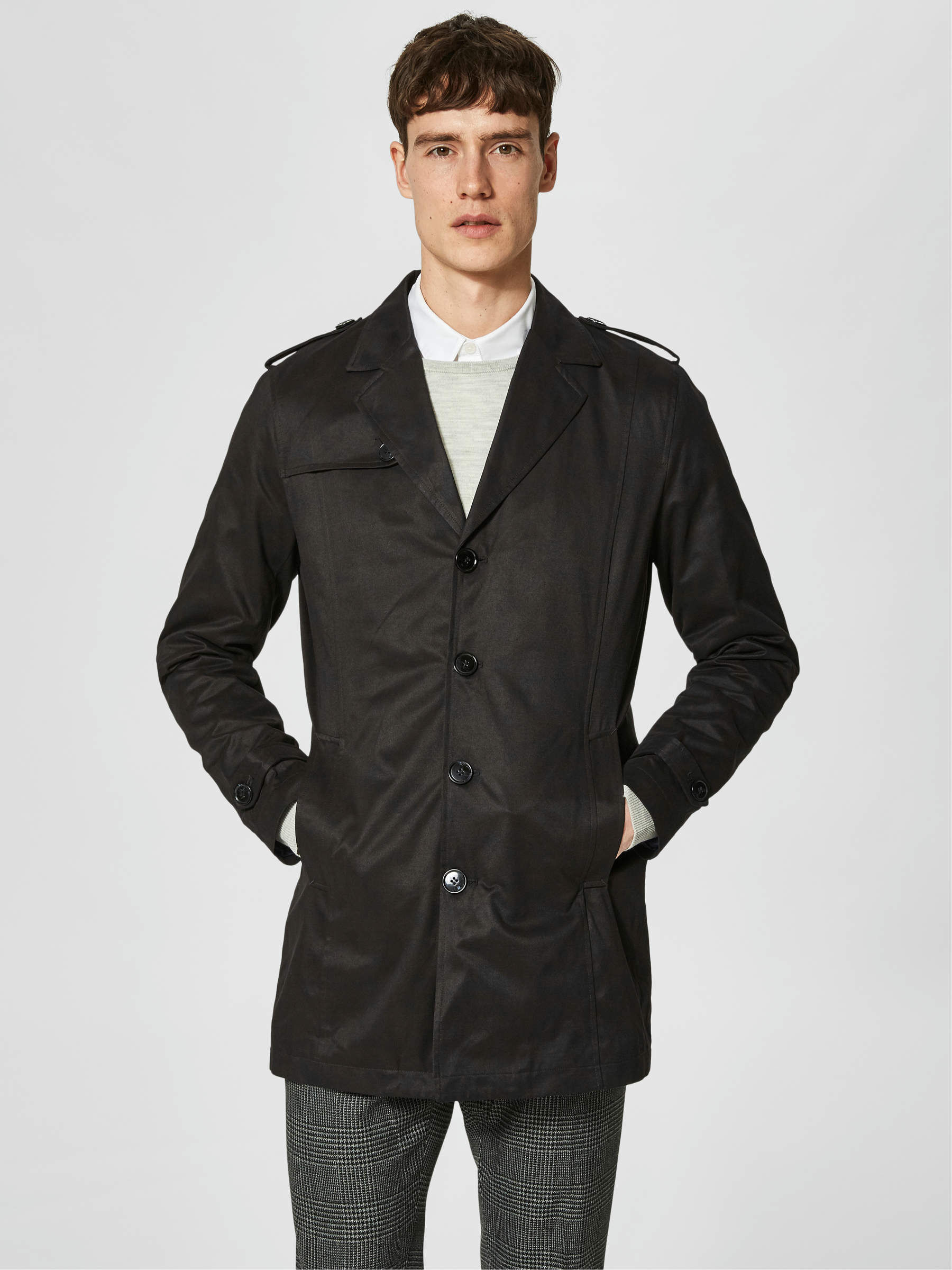 Selected homme cheap trench coat