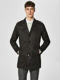 Selected REGULAR FIT - TRENCHCOAT, Black, highres - 16056628_Black_003.jpg