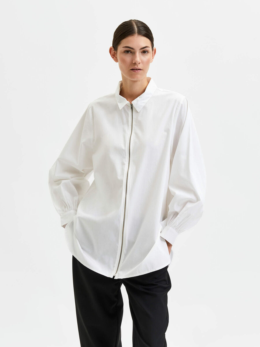 Selected ZIP SHIRT, Bright White, highres - 16082000_BrightWhite_003.jpg