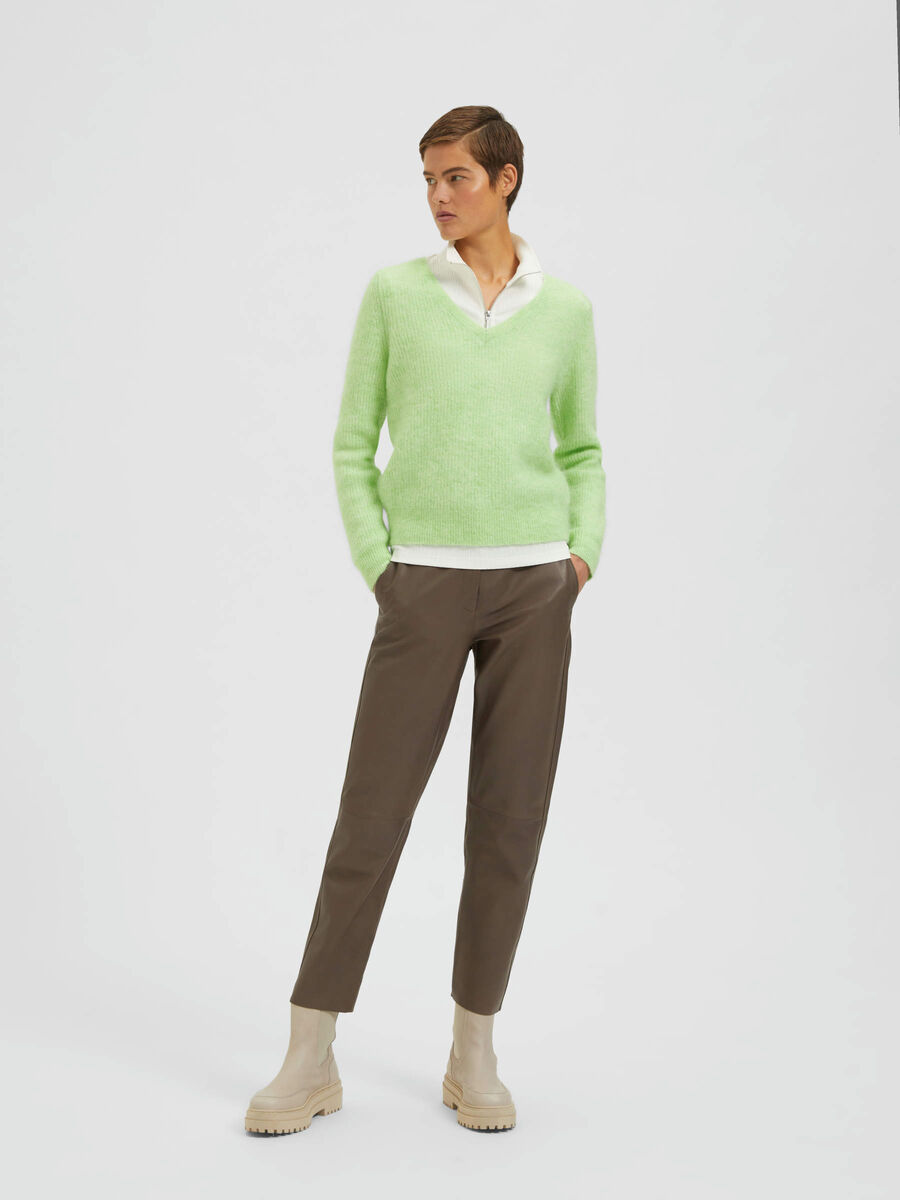 Selected V-NECK JUMPER, Pistachio Green, highres - 16088309_PistachioGreen_996821_005.jpg