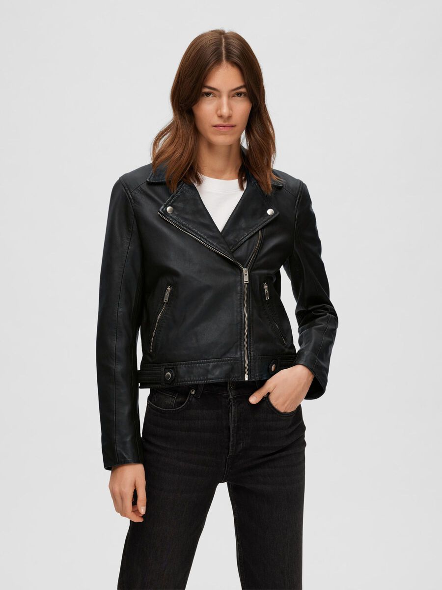 Selected CLASSIC CHAQUETA DE PIEL, Black, highres - 16071712_Black_003.jpg