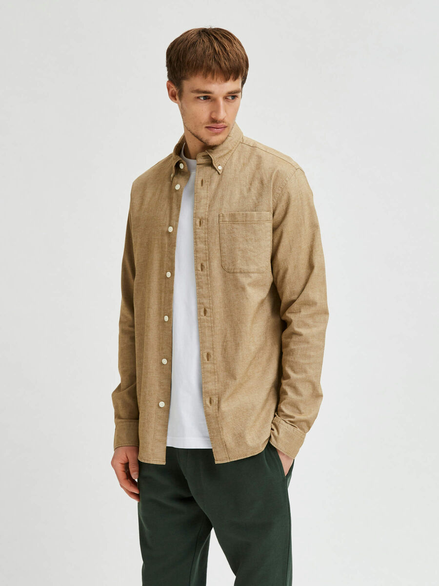 Selected OXFORD CAMISA, Teak, highres - 16077359_Teak_003.jpg