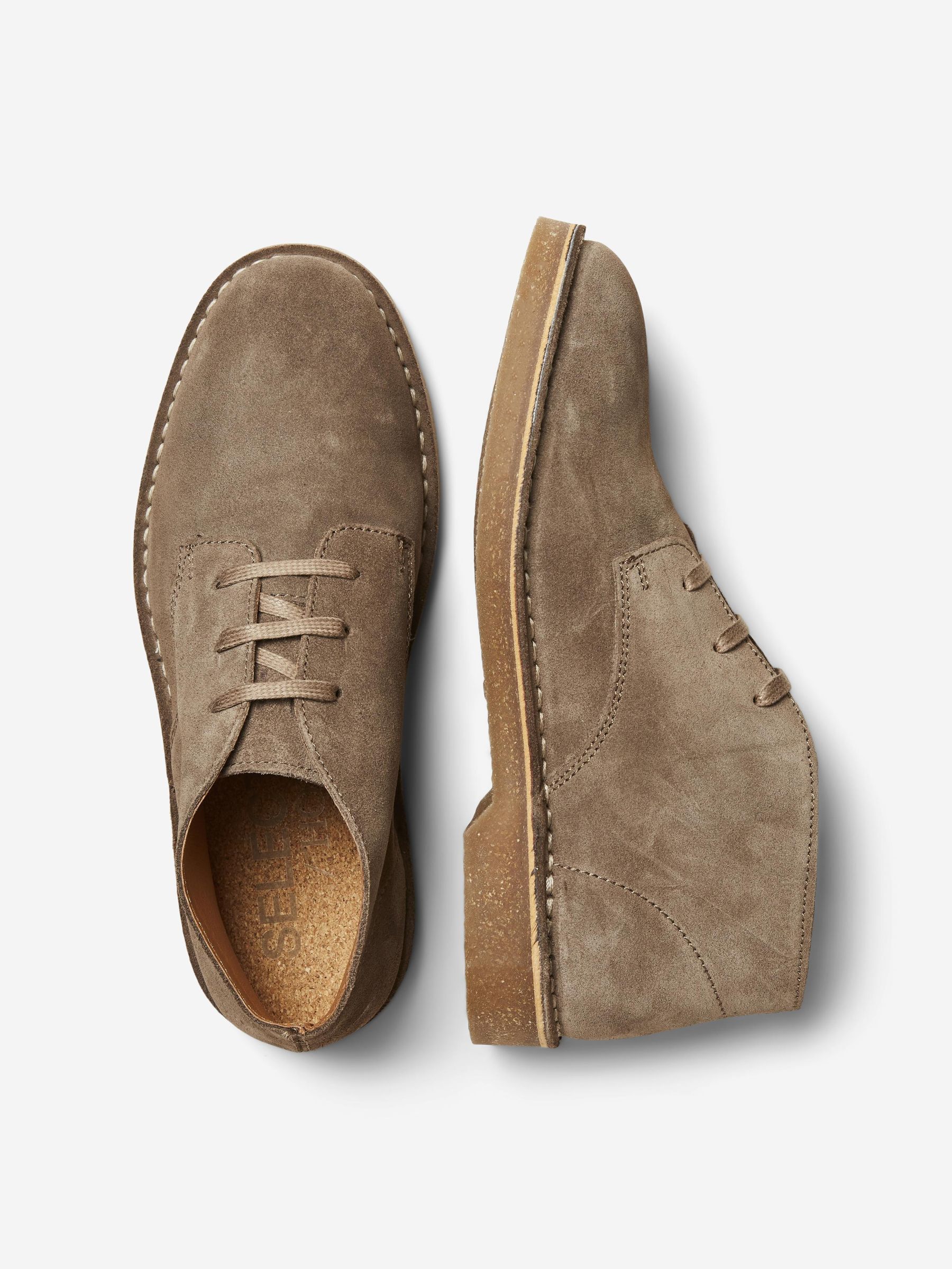 Selected homme suede desert boots on sale