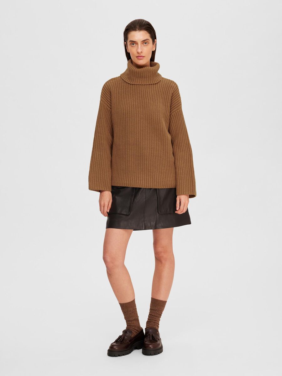 Selected OVERSIZED CHUNKY KNITTED JUMPER, Toasted Coconut, highres - 16091039_ToastedCoconut_005.jpg