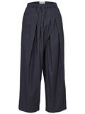 Selected VOLUMINOUS ORGANIC COTTON - TROUSERS, Dark Navy, highres - 16066603_DarkNavy_001.jpg