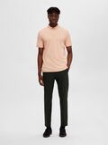 Selected ZIPPER POLO SHIRT, Pink Sand, highres - 16079026_PinkSand_005.jpg