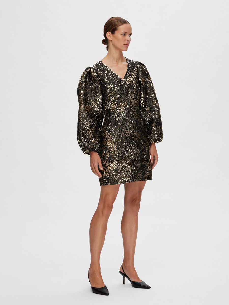 Selected TEXTURED GOLD MINI DRESS, Gold Colour, highres - 16092019_GoldColour_005.jpg