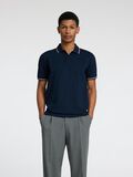 Selected SHORT SLEEVED POLO SHIRT, Dark Sapphire, highres - 16095852_DarkSapphire_003.jpg
