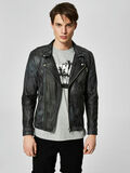 Selected SCHWARZE BIKER LEDERJACKE, Black, highres - 16062548_Black_003.jpg