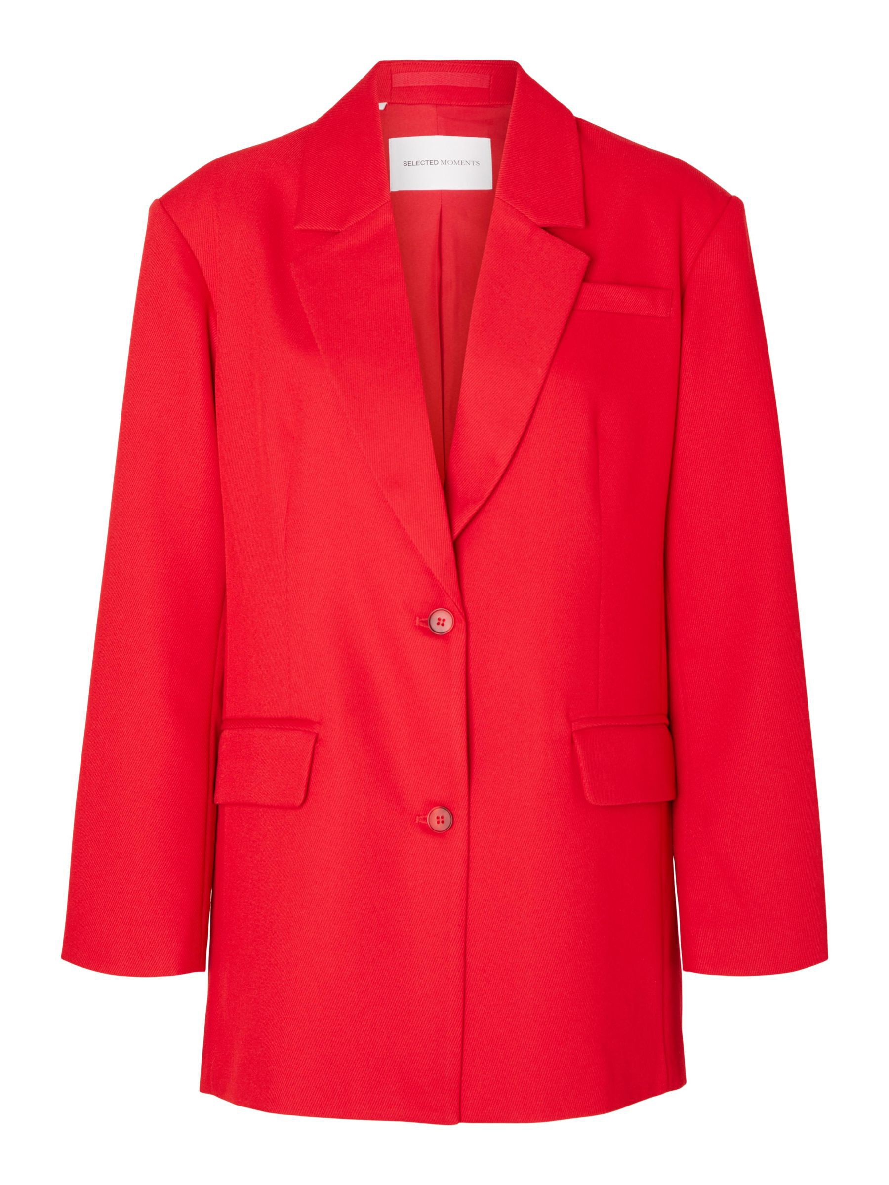Red sales oversized blazer