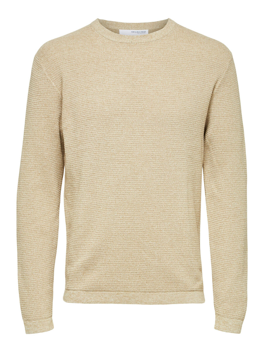 Selected ORGANIC COTTON PULLOVER, Kelp, highres - 16079776_Kelp_853674_001.jpg