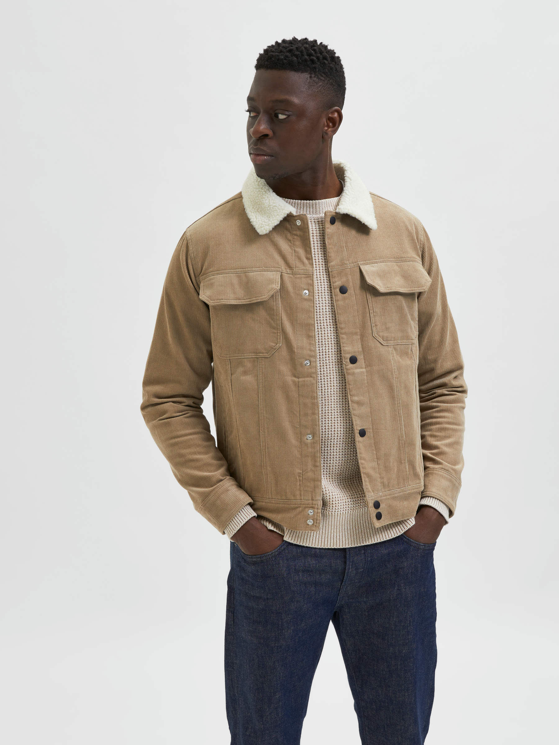 cord sherpa jacket mens