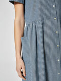 Selected STRIPED - SHORT SLEEVED DRESS, Medium Blue Melange, highres - 16062057_MediumBlueMelange_614826_006.jpg