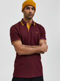 Selected KURZÄRMELIGES POLO SHIRT, Tawny Port, highres - 16082841_TawnyPort_008.jpg