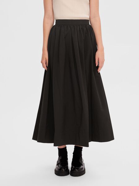 Selected HIGH-WAISTED MIDI SKIRT, Black, highres - 16090961_Black_003.jpg