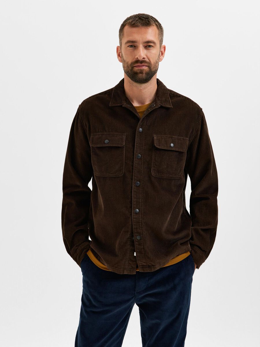 Selected RIBFLUWEEL OVERSHIRT, Demitasse, highres - 16080950_Demitasse_003.jpg