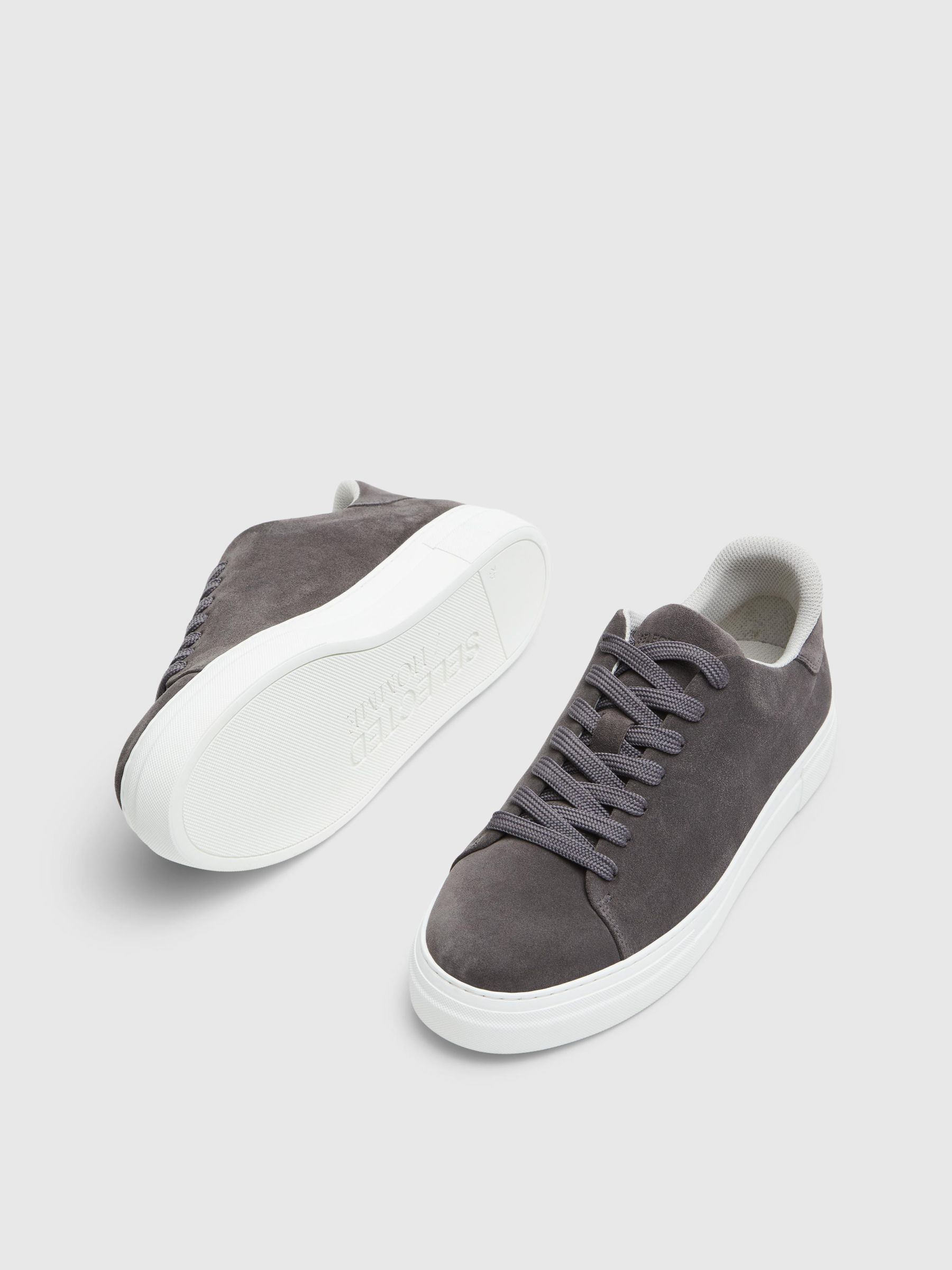 CHUNKY WILDLEDER SNEAKERS Grau SELECTED HOMME