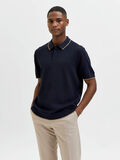 Selected KNITTED POLO SHIRT, Sky Captain, highres - 16083930_SkyCaptain_925256_003.jpg