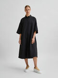 Selected NYLON WIJDE MOUWEN JURK, Black, highres - 16079517_Black_003.jpg