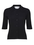 Selected PETITE KNOOPSLUITING POLOKRAAG POLO, Black, highres - 16080911_Black_001.jpg