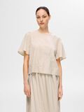 Selected EMBROIDERED SHORT SLEEVED TOP, Sandshell, highres - 16094117_Sandshell_003.jpg