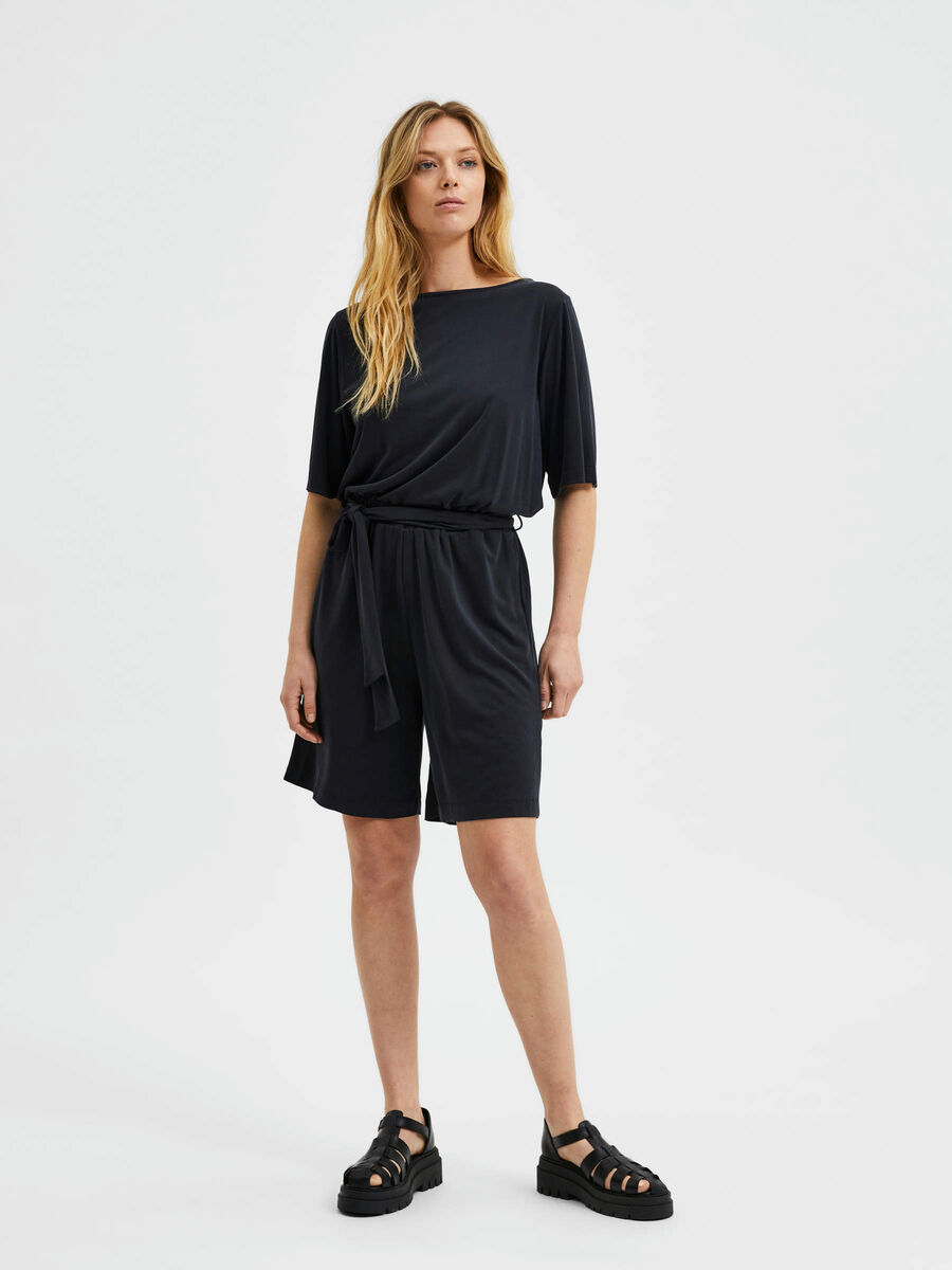 Selected SKÄRPFÖRSEDD PLAYSUIT, Black, highres - 16084545_Black_005.jpg