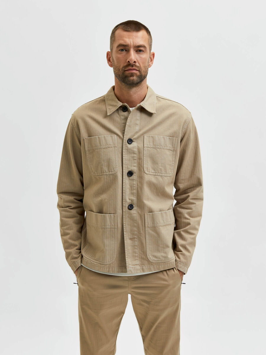 Grey LOOSE FIT OVERSHIRT | Selected®