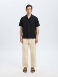 Selected EMBROIDERED SHORT SLEEVED SHIRT, Black, highres - 16097689_Black_005.jpg