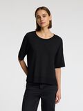Selected LOOSE FIT VISKOSEMIX T-SHIRT, Black, highres - 16050217_Black_003.jpg