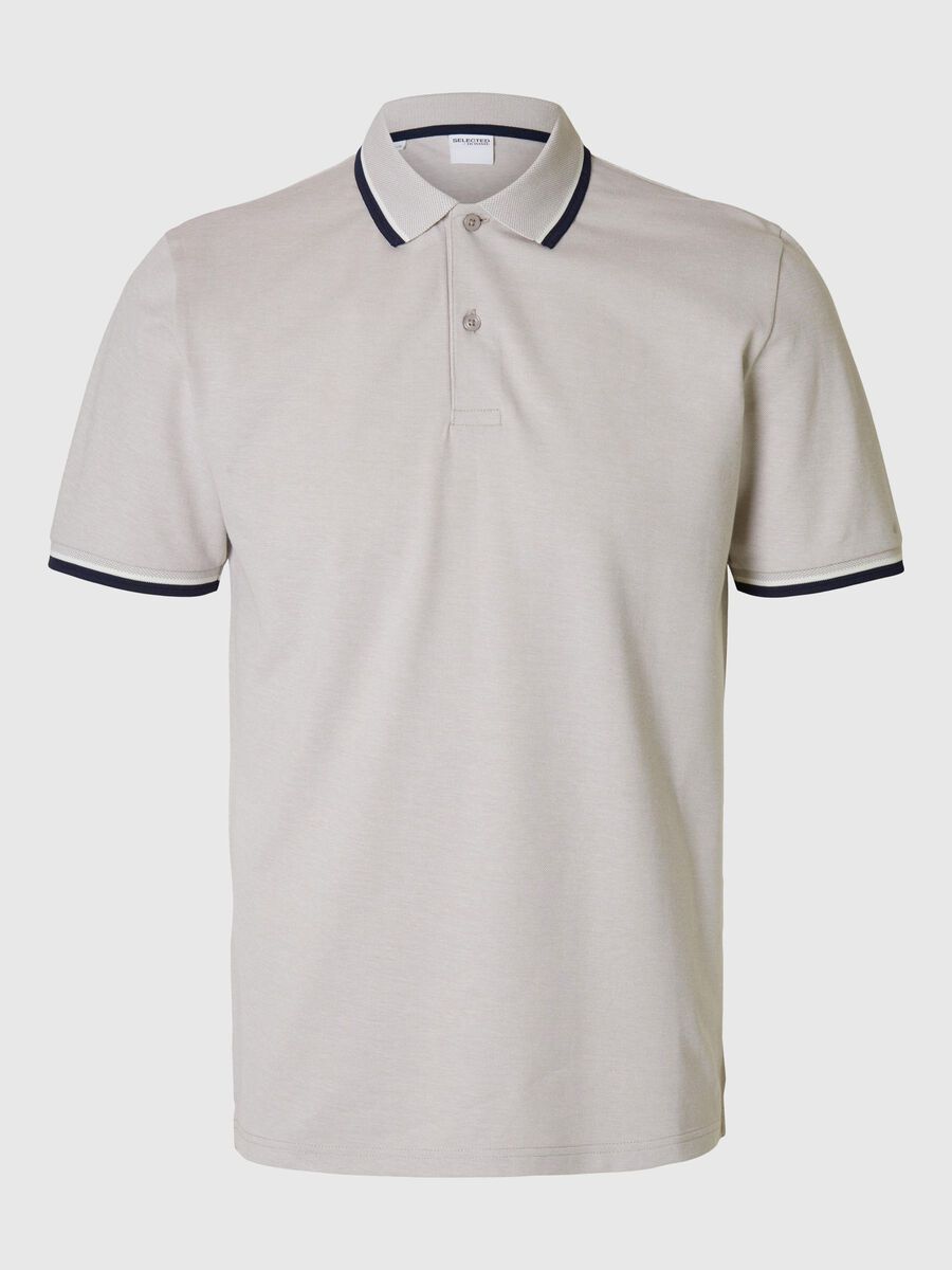 Selected SHORT SLEEVED POLO SHIRT, Pure Cashmere, highres - 16095852_PureCashmere_1151911_001.jpg