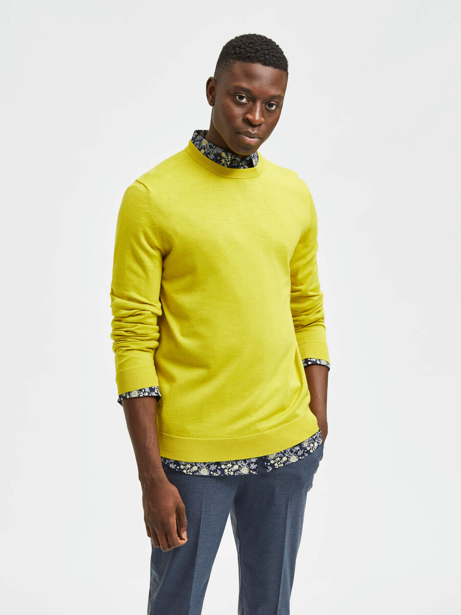 Selected MERINO WOOL JUMPER, Warm Olive, highres - 16082472_WarmOlive_003.jpg