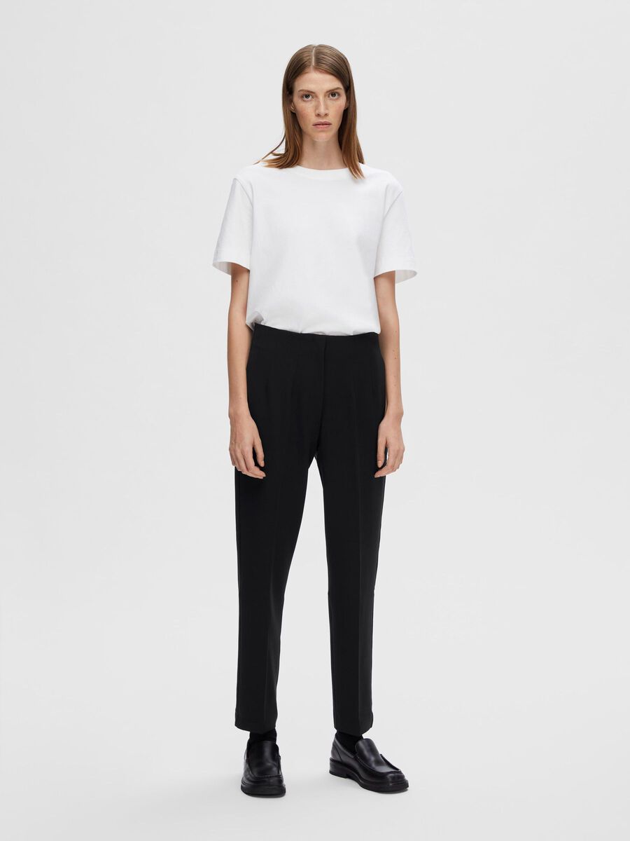 Selected TAILORED TAPERED TROUSERS, Black, highres - 16094022_Black_005.jpg